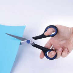 Ножницы BRAUBERG "Soft Grip", 165 мм, черно-синие, резиновые вставки, 3-х сторонняя заточка, 230761 - фото 10