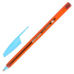 Ручки шариковые BRAUBERG X-30 ORANGE, КОМПЛЕКТ 12 шт., СИНИЕ, пишущий узел 1 мм, линия письма 0,5 мм, 144334 - фото 8