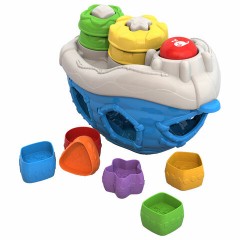 Игра-сортер дидактическая "Кораблик", пластиковая, 4 формочки, 6 вставок, НОРДПЛАСТ, 1300