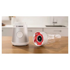 Блендер стационарный BOSCH MMB2111T, 450 Вт, 1 скорость, чаша 0,6 л, пластик, серебристый - фото 4