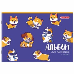 Альбом для рисования А4, 8 листов, скоба, обложка офсет, ПИФАГОР, 203х288 мм, "МИКС", 107099 - фото 4