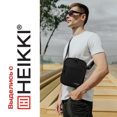 Сумка на плечо HEIKKI COMPACT (ХЕЙКИ), два кармана, черная, 22х17х6 см, 272630 - фото 13