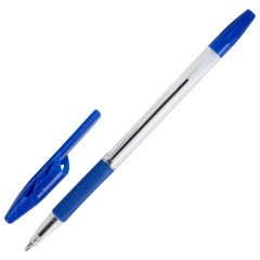 Ручки шариковые с грипом BRAUBERG "ULTRA GT", НАБОР 8 ШТУК, СИНИЕ, корпус прозрачный, узел 1 мм, линия 0,5 мм, 144529 - фото 3