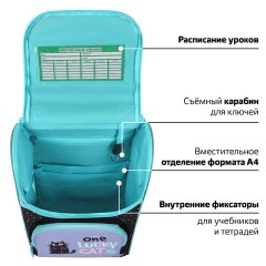 Ранец ПИФАГОР BASIC, 1 отделение, 3 кармана, эргономичная спинка, "Funny cats", 35х28х18 см, 273135 Ранец ПИФАГОР BASIC, 1 отделение, 3 кармана, эргономичная спинка, "Funny cats", 35х28х18 см, 273135 - фото 17