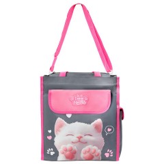 Сумка шоппер BRAUBERG KIDS для занятий, с дополнительными карманами, плечевой ремень, "Кот-мурлыка", 274651 - фото 8