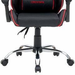 Кресло компьютерное CROMEX "Joker GM-125", две подушки, экокожа, черное/красное, 532954 - фото 17