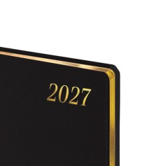 Еженедельник датированный 2027, БОЛЬШОЙ ФОРМАТ, 210х297 мм, А4, BRAUBERG "Iguana", под кожу, черный, 118149 - фото 3