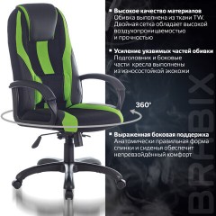 Кресло компьютерное BRABIX PREMIUM "Rapid GM-102", экокожа/ткань, черное/зеленое, 532419, GM-102_532419 Кресло компьютерное BRABIX PREMIUM "Rapid GM-102", экокожа/ткань, черное/зеленое, 532419, GM-102_532419 - фото 8