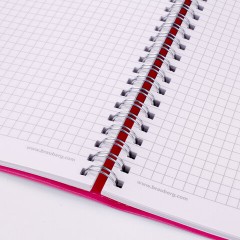 Бизнес-тетрадь на гребне А5 148x218 мм, BRAUBERG "Office PRO", под кожу, клетка, 80 л., розовая, 111042 - фото 11