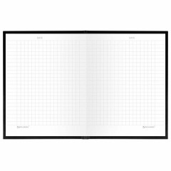 Блокнот МАЛЫЙ ФОРМАТ 110х147 мм, А6, 80 л., твердый, клетка, BRAUBERG "Minimal", черный, 116444 - фото 5