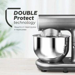 Миксер планетарный BQ (БИ-КЬЮ) MX822, 1600 Вт, 6 скоростей, 3 насадки, металлическая чаша 5 л, серебро, 86192600 Миксер планетарный BQ (БИ-КЬЮ) MX822, 1600 Вт, 6 скоростей, 3 насадки, металлическая чаша 5 л, серебро, 86192600 - фото 8