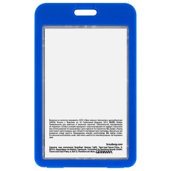 Бейдж вертикальный (85х54 мм), ДВУСТОРОННИЙ, cиний, ЗАЩИТА ОТ ВЛАГИ И ПЫЛИ, BRAUBERG EXTRA, 238808 - фото 2