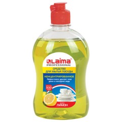 Средство для мытья посуды 500 г, LAIMA PROFESSIONAL, концентрат, "Лимон", 602299
