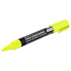 Маркер меловой CHALK LIQUID MARKER, ЖЕЛТЫЙ, 3 мм, стираемый, BRAUBERG "CHALK", 152590 - фото 6