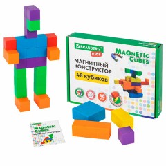 Магнитный конструктор MAGNETIC CUBES "КУБИЧЕСКИЙ", 48 магнитных кубиков, BRAUBERG KIDS, 665723 Магнитный конструктор MAGNETIC CUBES "КУБИЧЕСКИЙ", 48 магнитных кубиков, BRAUBERG KIDS, 665723 - фото 2