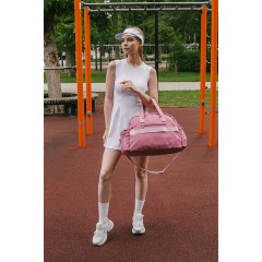 Сумка дорожная HEIKKI HANDY (ХЕЙКИ), карман на молнии, багажная лента, пыльная роза, 43х16х30 см, 273872 - фото 12