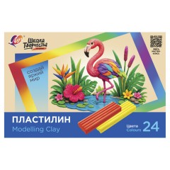 Пластилин классический ЛУЧ "Школа творчества", 24 цвета, 480 г, стек, картонная упаковка, 36С 2436-08
