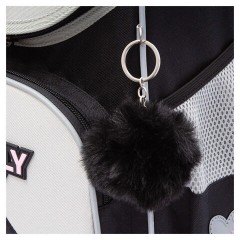 Ранец GRIZZLY анатомическая спинка, с мешком для обуви, для девочек, "BLACKY", серый, 33х25х13 см, RAm-584-1/2 Ранец GRIZZLY анатомическая спинка, с мешком для обуви, для девочек, "BLACKY", серый, 33х25х13 см, RAm-584-1/2 - фото 8