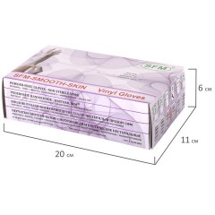 Перчатки виниловые медицинские смотровые 50 пар (100 штук), размер 7-8, M (средний), прозрачные, SFM, Германия - фото 5