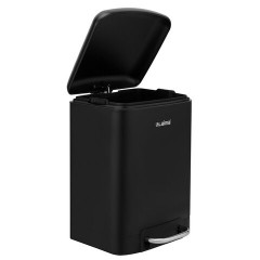 Ведро мусорное с педалью 6 л, крышка с доводчиком, черное матовое, металл, LAIMA ULTRA, 701564 - фото 2