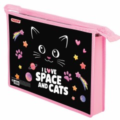 Папка для тетрадей ПИФАГОР А4, 1 отделение, картон/пластик, на молнии, "Dark kitten", 273339 Папка для тетрадей ПИФАГОР А4, 1 отделение, картон/пластик, на молнии, "Dark kitten", 273339 - фото 3