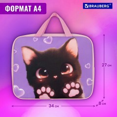 Папка на молнии с ручками BRAUBERG А4, 1 отделение, полиэстер, 80 мм, "Paw prints", 273300 Папка на молнии с ручками BRAUBERG А4, 1 отделение, полиэстер, 80 мм, "Paw prints", 273300 - фото 12