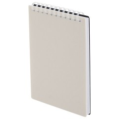 Блокнот МАЛЫЙ ФОРМАТ А6, 60 л., силиконовый гребень, обложка пластик, клетка, BRAUBERG, бежевый, 117563 - фото 5