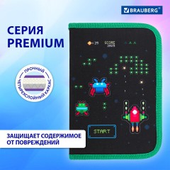 Пенал BRAUBERG с наполнением, 1 отделение, 1 откидная планка, 24 предмета, 21х14 см, "Space strike", 273534 - фото 11