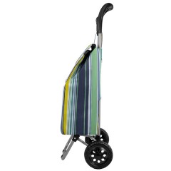 Сумка-тележка хозяйственная 95x34x28 см, объем 34 л, до 30 кг, Оксфорд, разноцветная в полоску, BOOMHOUSE (БУМХАУС), 701409 - фото 4