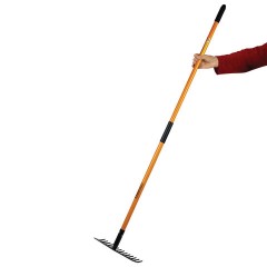 Грабли 14 зубьев стальные 35х10 см, ОБЩАЯ ДЛИНА 150 см, черенок стекловолокно, RABBITEX (РАББИТЕКС) "FIBERGLASS", 700494 - фото 10