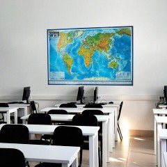 Карта мира физическая 199х134 см, 1:15,5М, с ламинацией, интерактивная, в тубусе, BRAUBERG, 112389 - фото 16