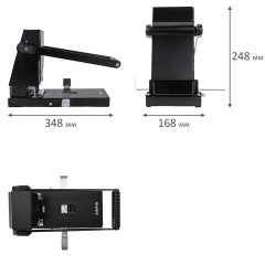 Дырокол металлический МОЩНЫЙ STAFF "Heavy duty ECO", до 300 листов, черный, 274242 - фото 4