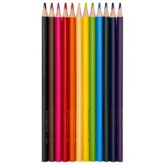 Карандаши цветные ЛУЧ "Школа Творчества", 12 цветов, трёхгранные, натуральное дерево, 30С 1806-08 - фото 4