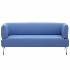 Диван мягкий трехместный "Норд", "V-700", 1560х720х730 мм, c подлокотниками, экокожа, голубой - фото 2