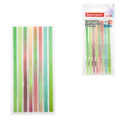 Закладки клейкие, выделители текста, BRAUBERG ULTRA COLOR, 135х5 мм, 160 штук (8 цветов х 20 листов), 116685 - фото 6