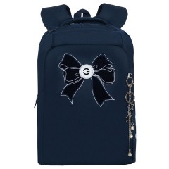 Рюкзак GRIZZLY школьный, анатомическая спинка, 2 отделения, для девочек, "VELVET BOW", 39х26х17 см, RG-566-5/2 Рюкзак GRIZZLY школьный, анатомическая спинка, 2 отделения, для девочек, "VELVET BOW", 39х26х17 см, RG-566-5/2 - фото 2