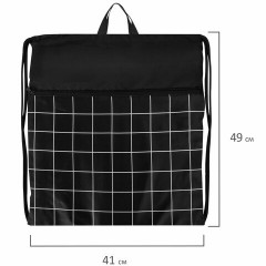 Мешок для обуви BRAUBERG БОЛЬШОЙ, с ручкой, карман на молнии, сетка, 49х41 см, "Checkered", 272404 Мешок для обуви BRAUBERG БОЛЬШОЙ, с ручкой, карман на молнии, сетка, 49х41 см, "Checkered", 272404 - фото 6