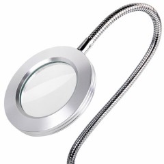 Лупа настольная на прищепке с LED-ПОДСВЕТКОЙ, диаметр 75 мм, увеличение 3, BRAUBERG, 455931 - фото 4