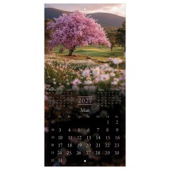 Календарь настенный перекидной 2027 г., BRAUBERG, 12 листов, 21,4х42,8 см, МИНИ, "Nature", 118433 - фото 8