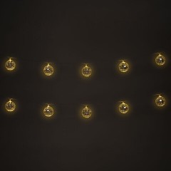 Электрогирлянда-нить комнатная 1,5 м, 10 LED, с насадками, вид: "Диско-шары", тёплый белый, на батарейках, ЗОЛОТАЯ СКАЗКА, 591731 - фото 7