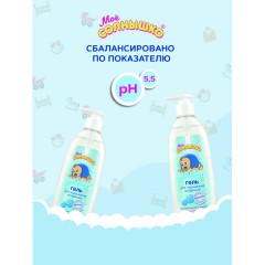 Гель для подмывания младенцев гиполаллергенный без отдушек 400 мл, МОЕ СОЛНЫШКО, дозатор, 1703 - фото 5