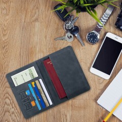 Обложка для паспорта и документов с защитой от считывания, 9 карманов, резинка, экокожа, темно-голубая, BRAUBERG, 238752 - фото 8