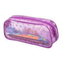 Пенал-косметичка BRAUBERG LUCENT на молнии, прозрачный, "Butterfly", 21х5х9 см, 272344 Пенал-косметичка BRAUBERG LUCENT на молнии, прозрачный, "Butterfly", 21х5х9 см, 272344 - фото 4
