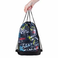 Мешок для обуви ЮНЛАНДИЯ с ручками, боковой карман на молнии, 46х36 см, "Graffiti", 272408 Мешок для обуви ЮНЛАНДИЯ с ручками, боковой карман на молнии, 46х36 см, "Graffiti", 272408 - фото 5