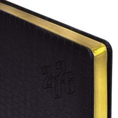 Ежедневник датированный 2026 БОЛЬШОЙ ФОРМАТ 210х297мм А4, BRAUBERG Comodo, под кожу, черный, 117242 - фото 4