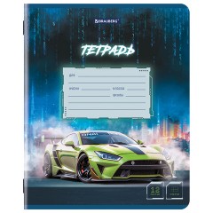 Тетрадь 12 л. BRAUBERG клетка, обложка картон, SPORT CARS, 107778 - фото 5