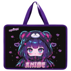 Папка на молнии с ручками ЮНЛАНДИЯ А4, 1 отделение, пластик, 80 мм, "Anime fan", 273362 Папка на молнии с ручками ЮНЛАНДИЯ А4, 1 отделение, пластик, 80 мм, "Anime fan", 273362 - фото 2