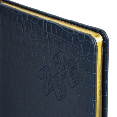 Еженедельник датированный 2026 А5 145х215 мм, BRAUBERG "Comodo", под кожу, темно-синий, 117167 - фото 4