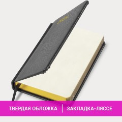 Ежедневник датированный 2026, МАЛЫЙ ФОРМАТ 100х150 мм, А6, BRAUBERG "Iguana", под кожу, черный, 117252 - фото 14