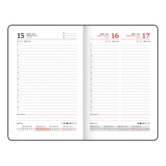 Ежедневник датированный 2026, МАЛЫЙ ФОРМАТ 100х150 мм, А6, BRAUBERG "Rainbow", под кожу, красный, 117256 - фото 12